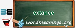 WordMeaning blackboard for extance